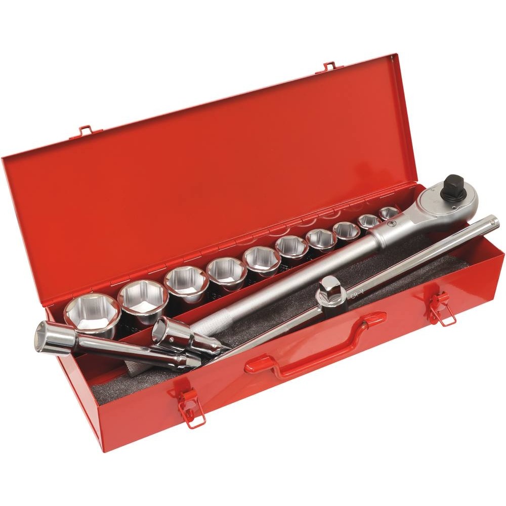 Coffret Metálico de Chaves de Caixa 3/4" Sextavadas DRAKKAR 14 Peças