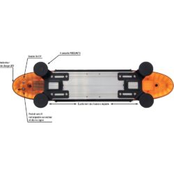 Barra de Sinalização LED SODIFLASH 12/24V 100cm Magnética Recarregável