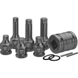 Jogo de Chaves de Impacto XZN 1/2" e 3/4" HAZET M14 a M18 11 Peças