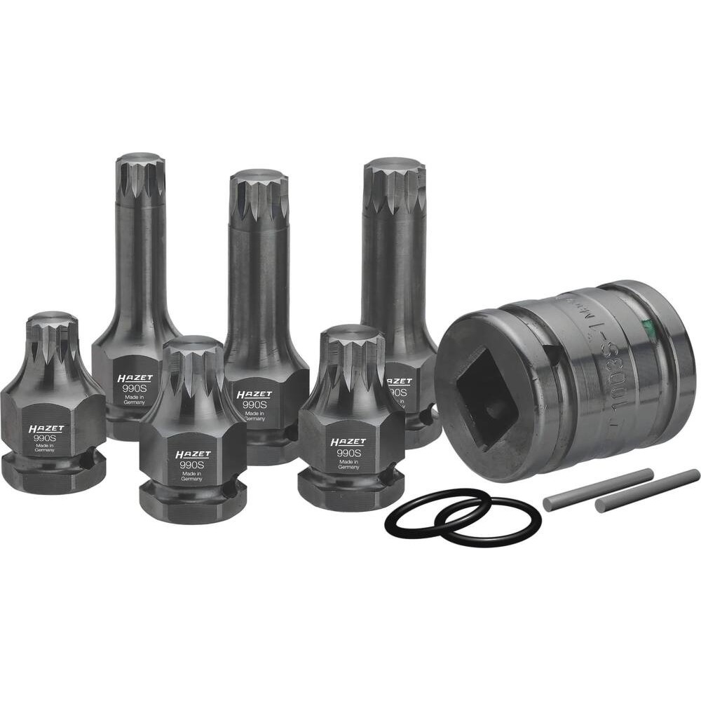 Jogo de Chaves de Impacto XZN 1/2" e 3/4" HAZET M14 a M18 11 Peças