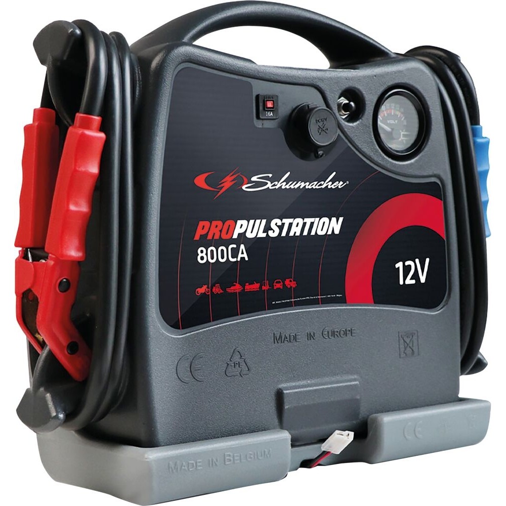 Booster de Arranque 12V 2370A SCHNEIDER Propulsation 800CA com Estação de Carga AC Booster de Arranque 12V 2370A SCHNEIDER Propulsation 800CA com Estação de Carga AC