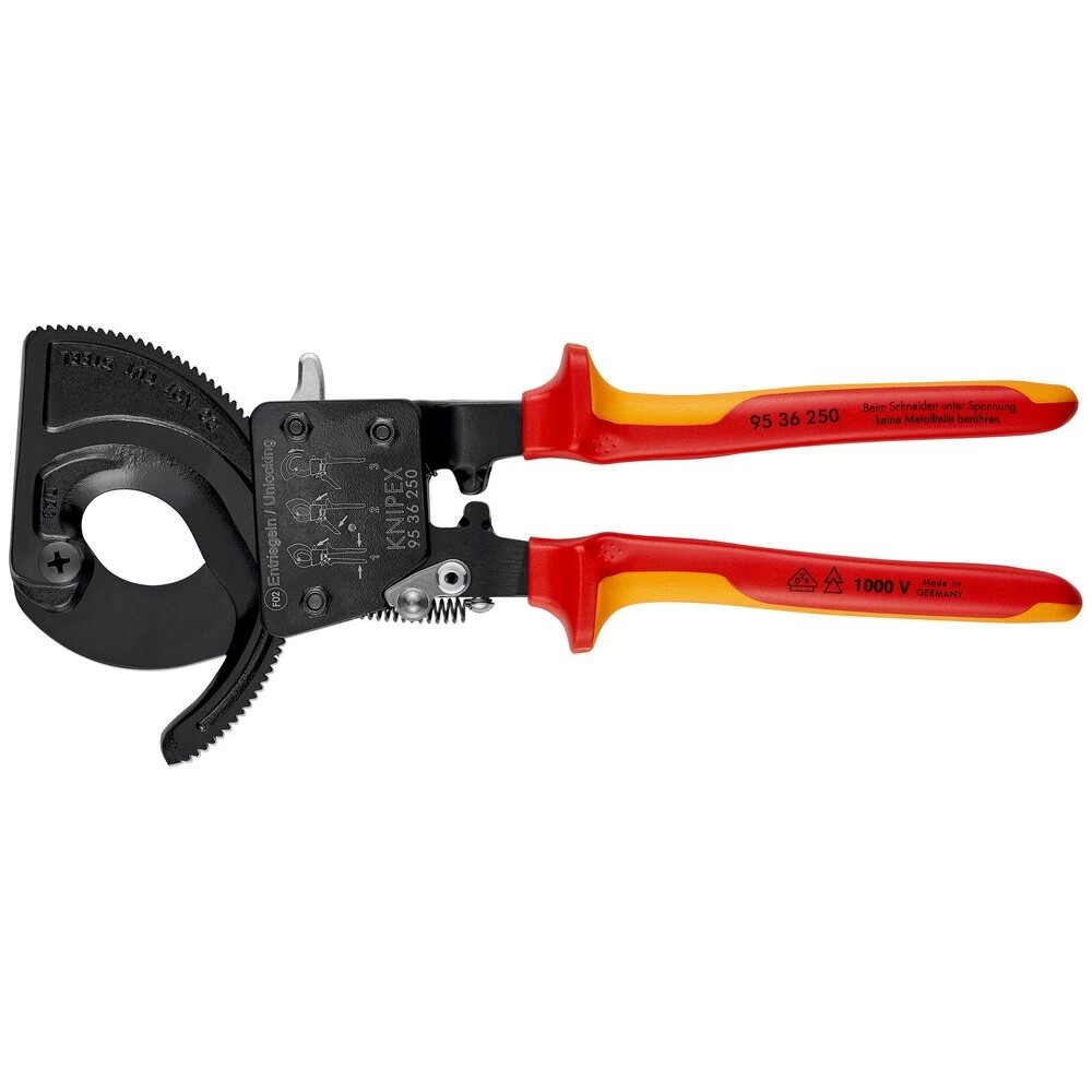 Corta-cabos de Roquete KNIPEX 250mm Ø32mm/240mm² Isolado 1000V