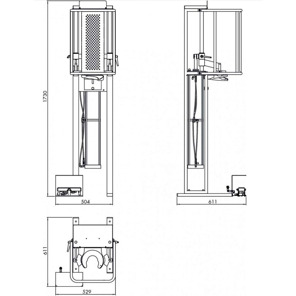 Compressor de Molas Pneumático GOVONI 2.5T 8 Bar