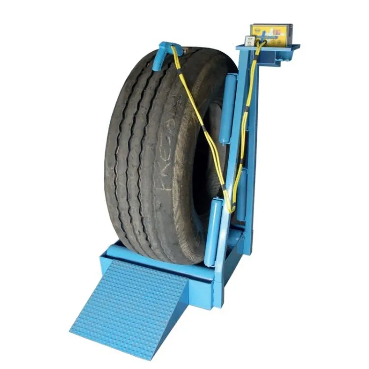 Suporte de Pneu com Rolos para Máquina de Abrir Rasgos POWERED 6 Rolos