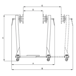 Suporte Duplo Móvel para Motor OMCN 450kg