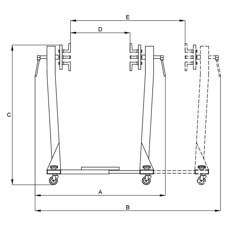 Suporte Duplo Móvel para Motor OMCN 450kg