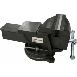 Torno de Bancada em Aço DRAKKAR 200mm com Bigorna e Base Pivotante 360°