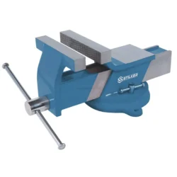 Torno de Bancada em Aço STILKER 150mm com Bigorna e Base Pivotante 360°