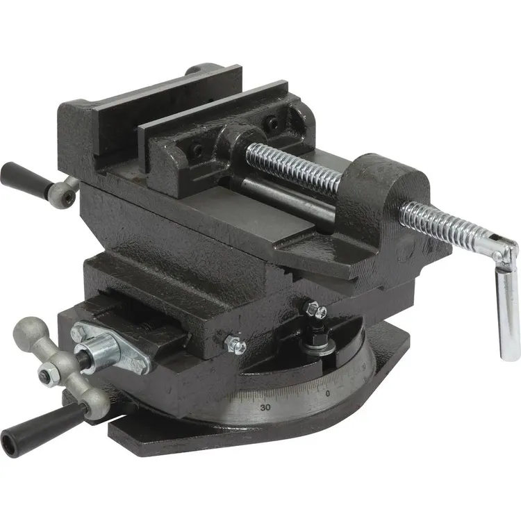 Torno de Fixação DRAKKAR 100mm Dupla Translação com Base Pivotante para Engenho de Furar