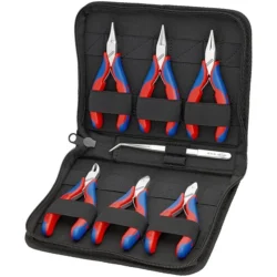Trousse composée d'un jeu de 6 pinces pour l'électronique bi-matière