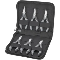 Trousse composée d'un jeu de 6 pinces pour l'électronique - Bi-matière - ESD