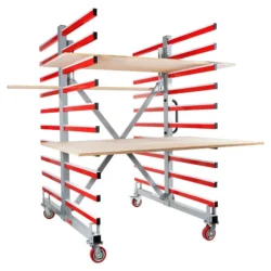 Carrinho de Prateleiras Extensível HOLZMANN TAW70DUO 20 Prateleiras 900 KG