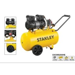 Compressor Silencioso Sem Óleo STANLEY SXCMS250HE 50L 2.0HP 10 BAR