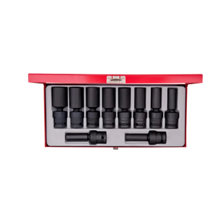 Conjunto de Soquetes de Impacto Universal 1/2" 10 Peças 6 Pontos KING TONY