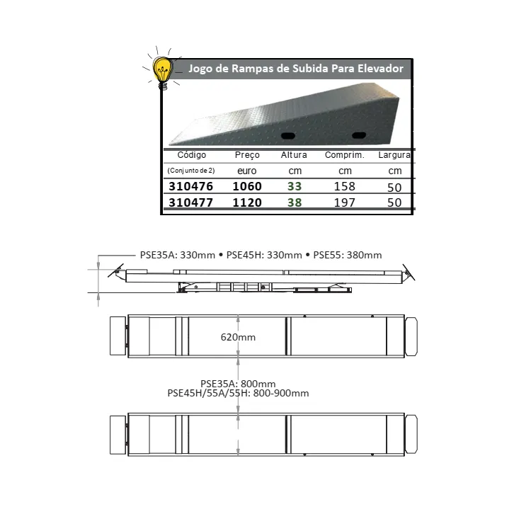 Elevador de Tesoura para Alinhamento POWERED PSE35A 3.5Ton 400V
