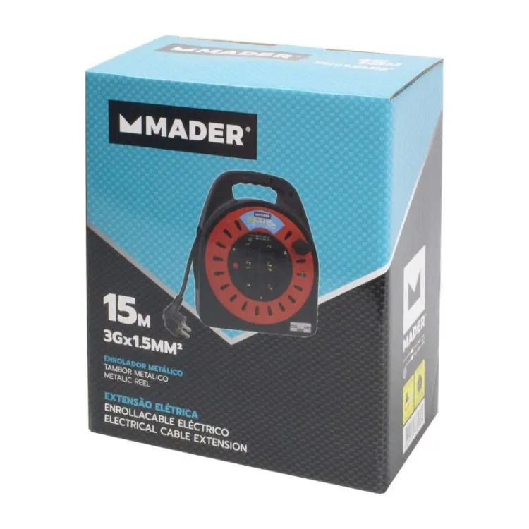 EXTENSÃO ELÉTRICA COM ENROLADOR 15M MADER