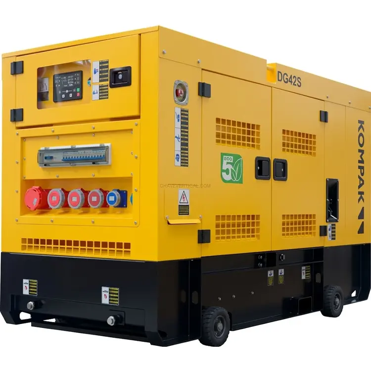 Gerador Rental Stage V Insonorizado KOMPAK KP-DG42S 37,5 KVA 400 V