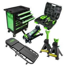 Kit de Oficina JBM Carro de Ferramentas com Pistola de Impacto e Acessórios