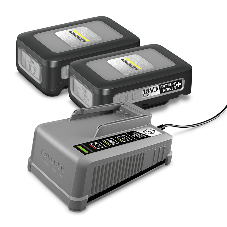 Kit Inicial de Bateria KARCHER Battery Power+ 18/30 18V 3.0Ah com Carregador Rápido