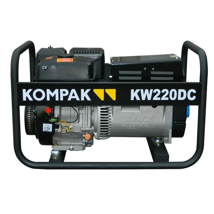 Motosoldadora DC Trifásica Gasolina KOMPAK KP-W220DC-3 6,5 kVA 220 A
