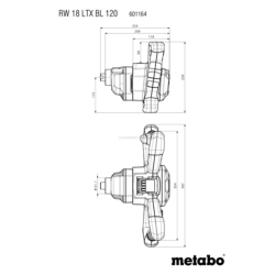 Misturador sem fio METABO RW 18 LTX BL 120 18V 30L