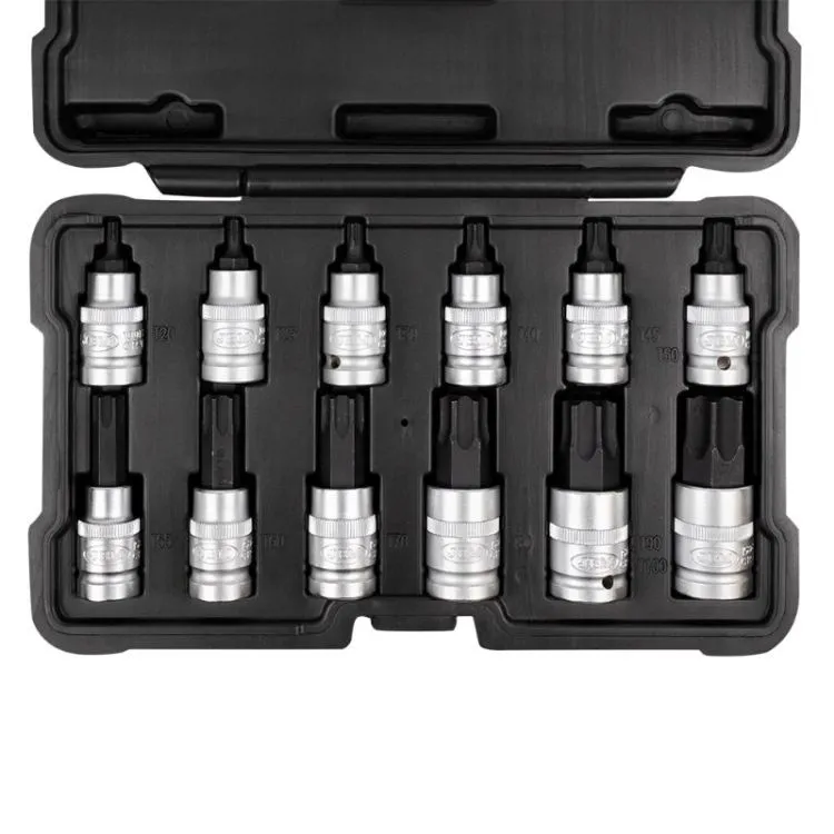 Conjunto de 12 Peças de Pontas Torx 1/2" JBM