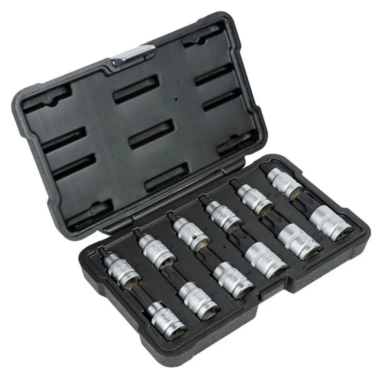 Conjunto de 12 Peças de Pontas Torx 1/2" JBM