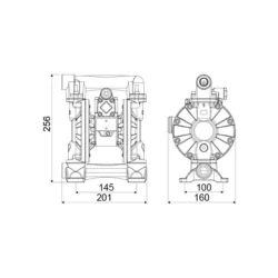 Bomba de Diafragma RAASM 1/2" NBR 1:1 70 l/min