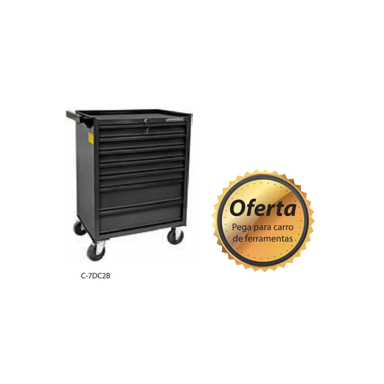 Carro de Ferramentas Completo Chapeiro Jonnesway C-7DC2B Preto