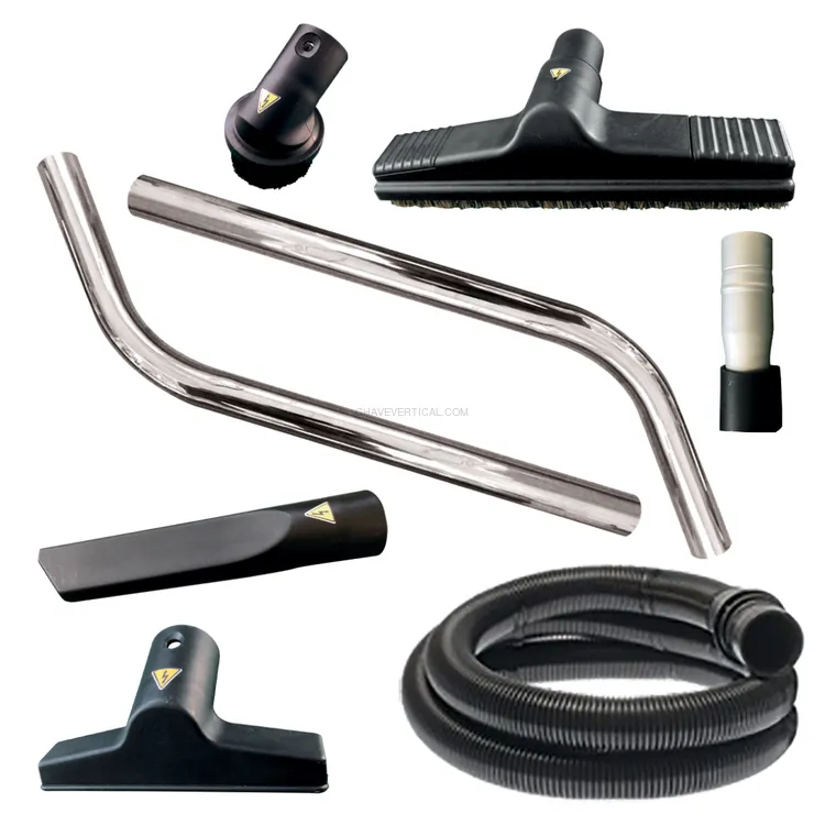 Conjunto de mangueira e bocal antiestático CLEANCRAFT Ø38/32mm, cromado