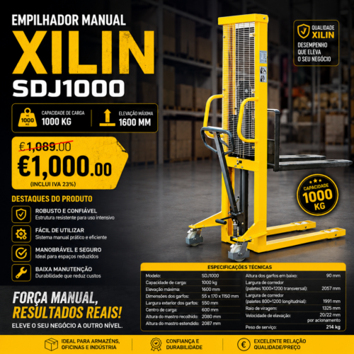Empilhador Manual XILIN SDJ1000 1000kg 1600mm