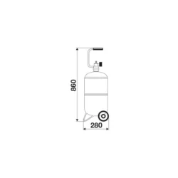 Insuflador de Pneus RAASM 24L com Sistema de Carga Automática