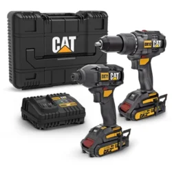 Kit 2 em 1 Aparafusadora e Chave de Impacto CAT DX12K 18V
