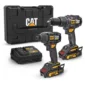 Kit 2 em 1 Aparafusadora e Chave de Impacto CAT DX12K 18V
