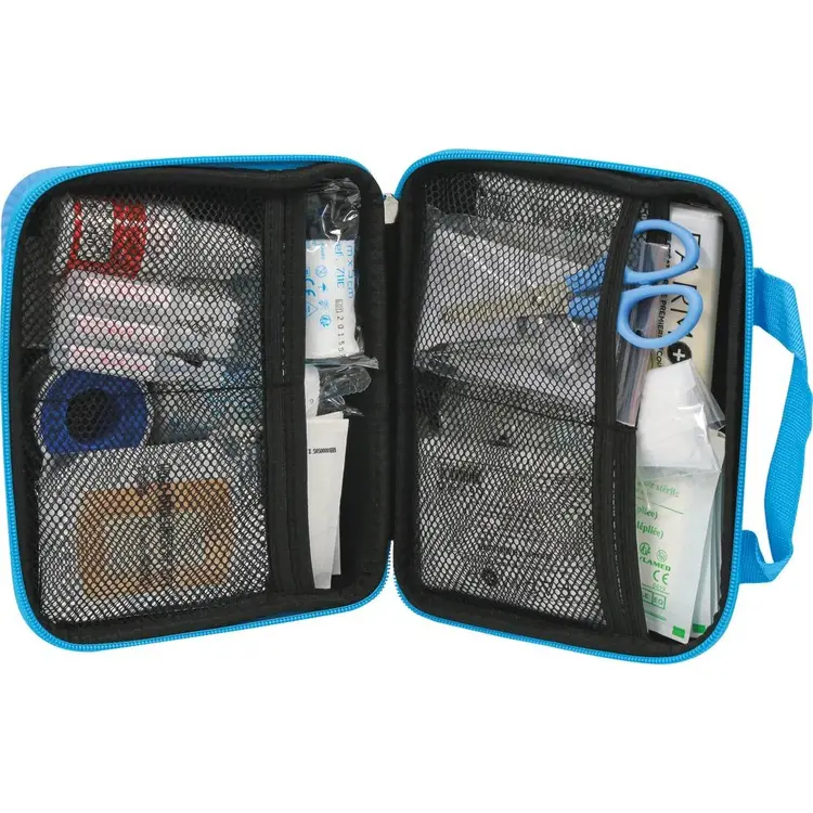 Kit de Primeiros Socorros Oficina FARMOR 4/6 Pessoas Azul Fluorescente