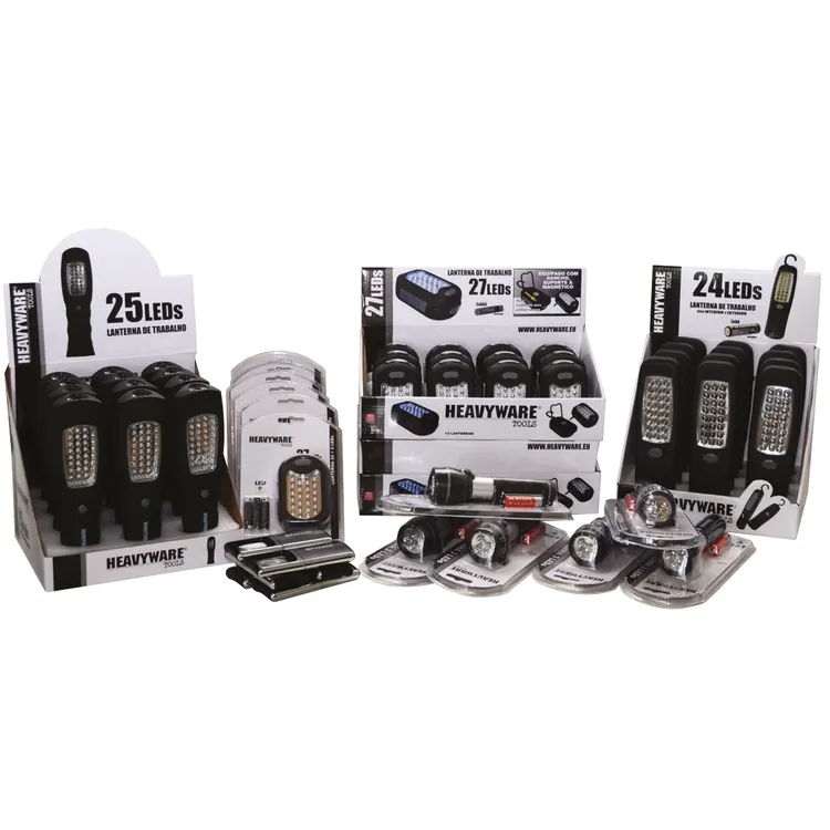 Lanterna de Trabalho HEAVYWARE TOOLS 24 LEDs com Pilhas AA