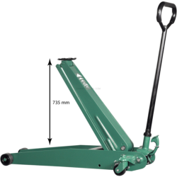 Macaco de Rodas Hidráulico de Alta Elevação COMPAC 2T 98-735 mm