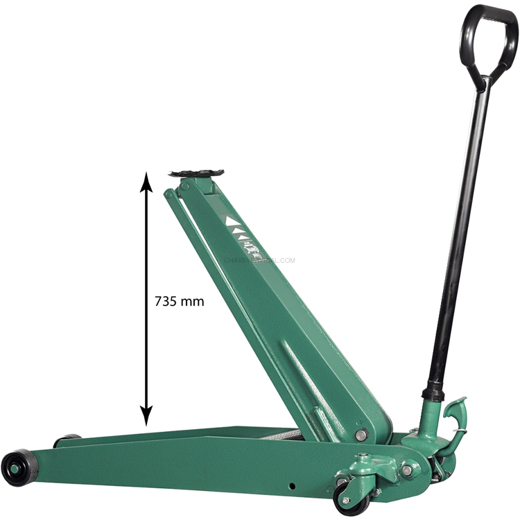 Macaco de Rodas Hidráulico de Alta Elevação COMPAC 2T 98-735 mm