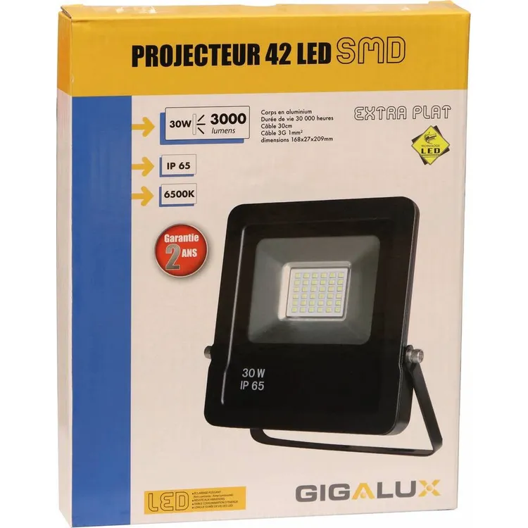 Projetor LED Extra Plano GIGALUX 230V 30W 6500K