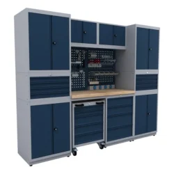 Armário Modular de Oficina VKP Expert F Azul e Cinzento