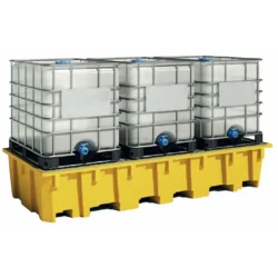 Bacia de Retenção para 3 IBC ND 1650 L 5700 kg com Grelha Galvanizada