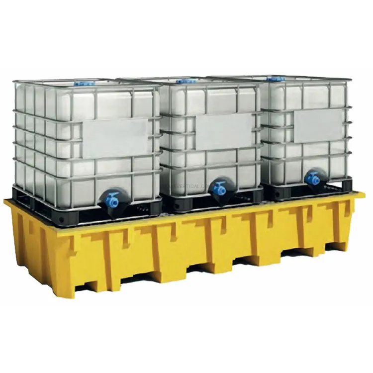 Bacia de Retenção para 3 IBC ND 1650 L 5700 kg com Grelha Galvanizada