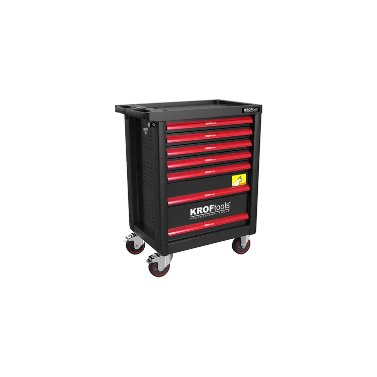Carro de Ferramentas Preto KROFTOOLS 7 Gavetas 257 Peças
