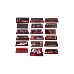 Carro de Ferramentas Vermelho KROFTOOLS 7 Gavetas 257 Peças