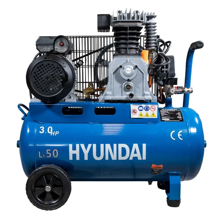 Compressor de Correias Monofásico HYUNDAI 50 L 3 HP 10 Bar