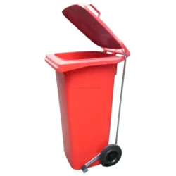 Contentor de Lixo em PEAD ND 120 L Vermelho com Pedal