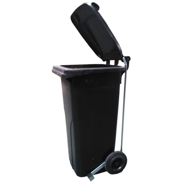 Contentor de Resíduos Preto com Pedal ND 120 L 550x480x930 mm