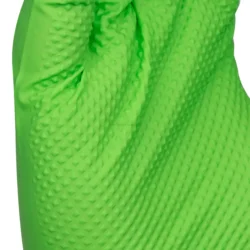 Luvas Descartáveis de Nitrilo Verdes JBM Tamanho L 7.0 mil Textura Diamante (100 Unidades)