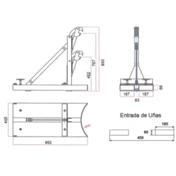 Pinça ATEX para Bidão ND 50-200 L 500 kg