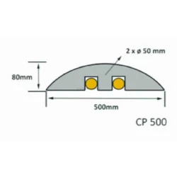 Protetor de Cabo CP500 40 T 2x50 MM METALWORKS